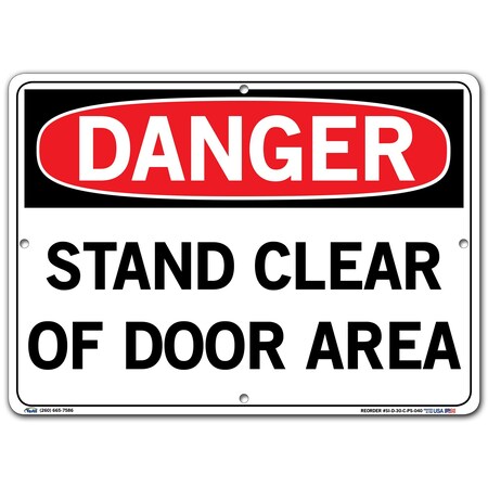 Vestil Polystyrene Sign, 10-1/2" H, 14-1/2" W, Polystyrene, Rectangle, English, SI-D-30-C-PS-040 SI-D-30-C-PS-040